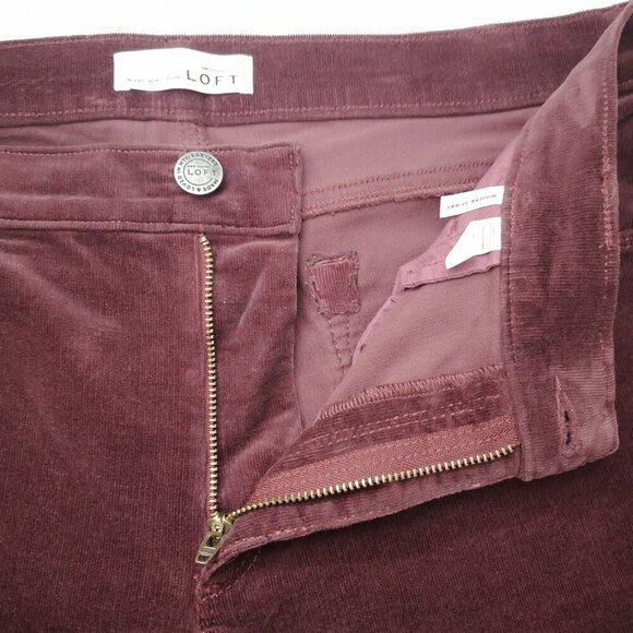 Ann Taylor Loft Ladies Size 31/12 Modern Skinny Purple Corduroy Pants - Picture 7 of 14